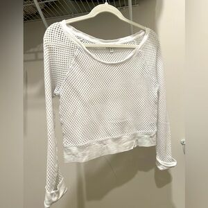 COPY - Distressed open-knit crop top